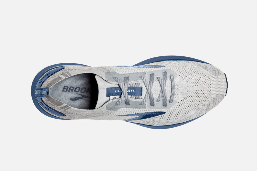 Brooks Israel Levitate 4 Road Running Shoes Mens - White/Blue - VXD-526184